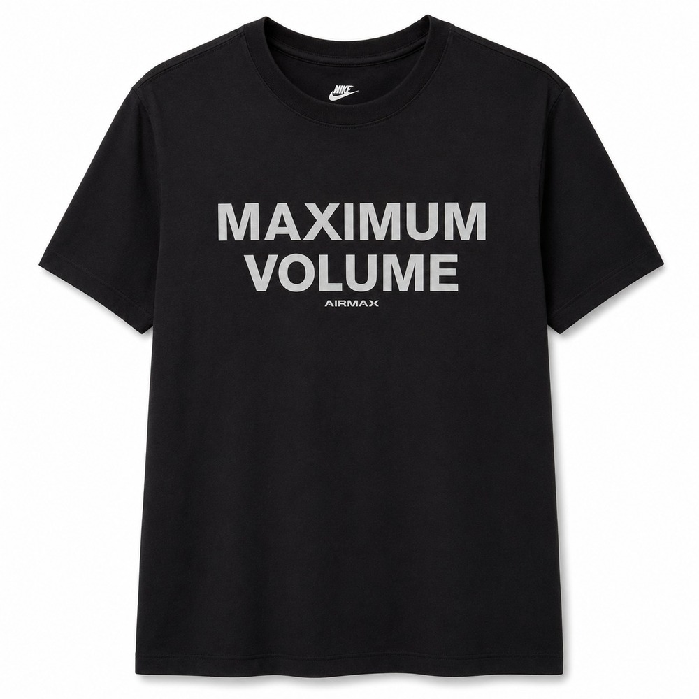 Nike Air Max Maximum Volume Mens T-Shirt Medium Black Graphic Tee